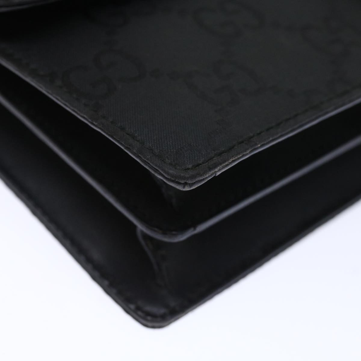 GUCCI GG Canvas Clutch Bag Nylon Black 72813