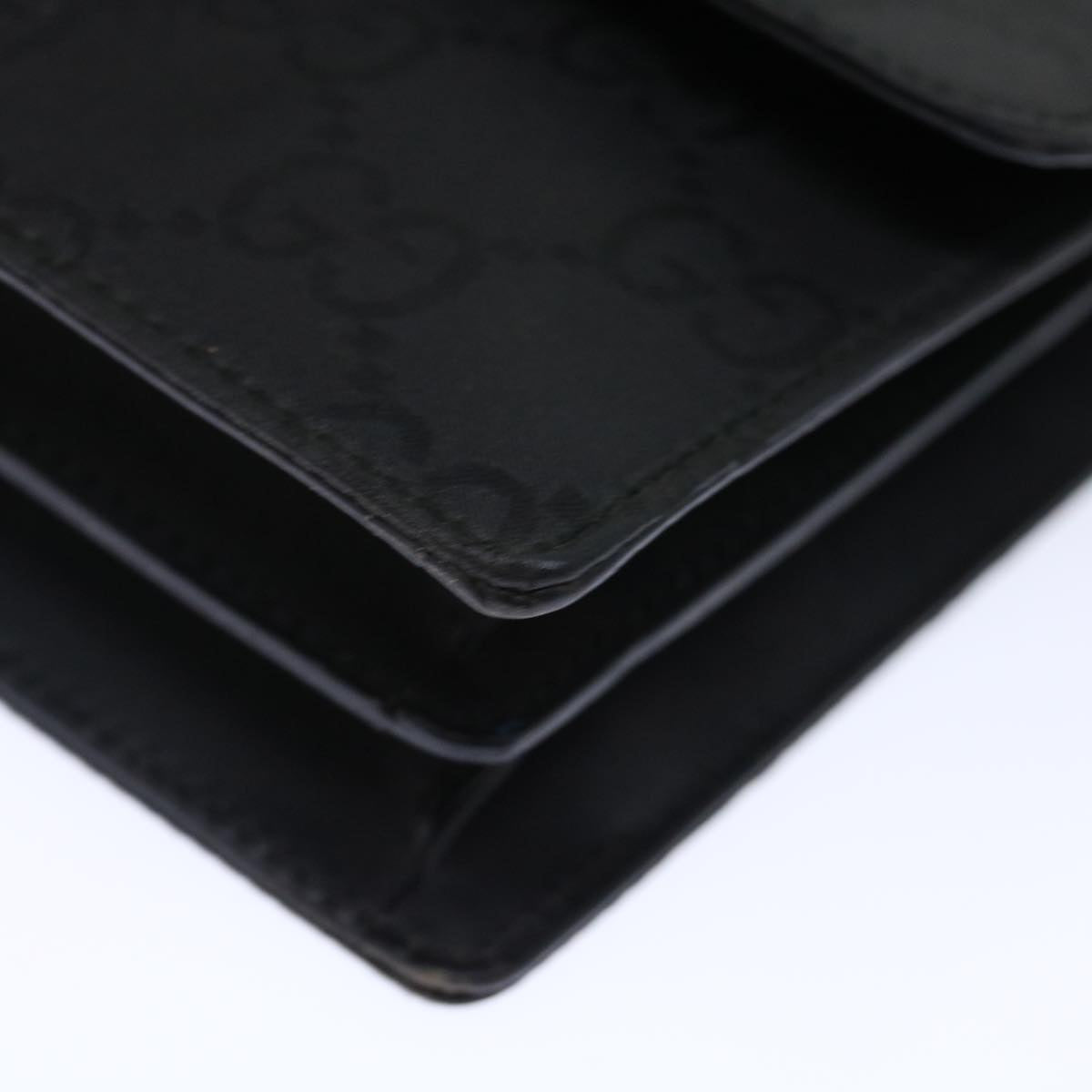 GUCCI GG Canvas Clutch Bag Nylon Black 72813