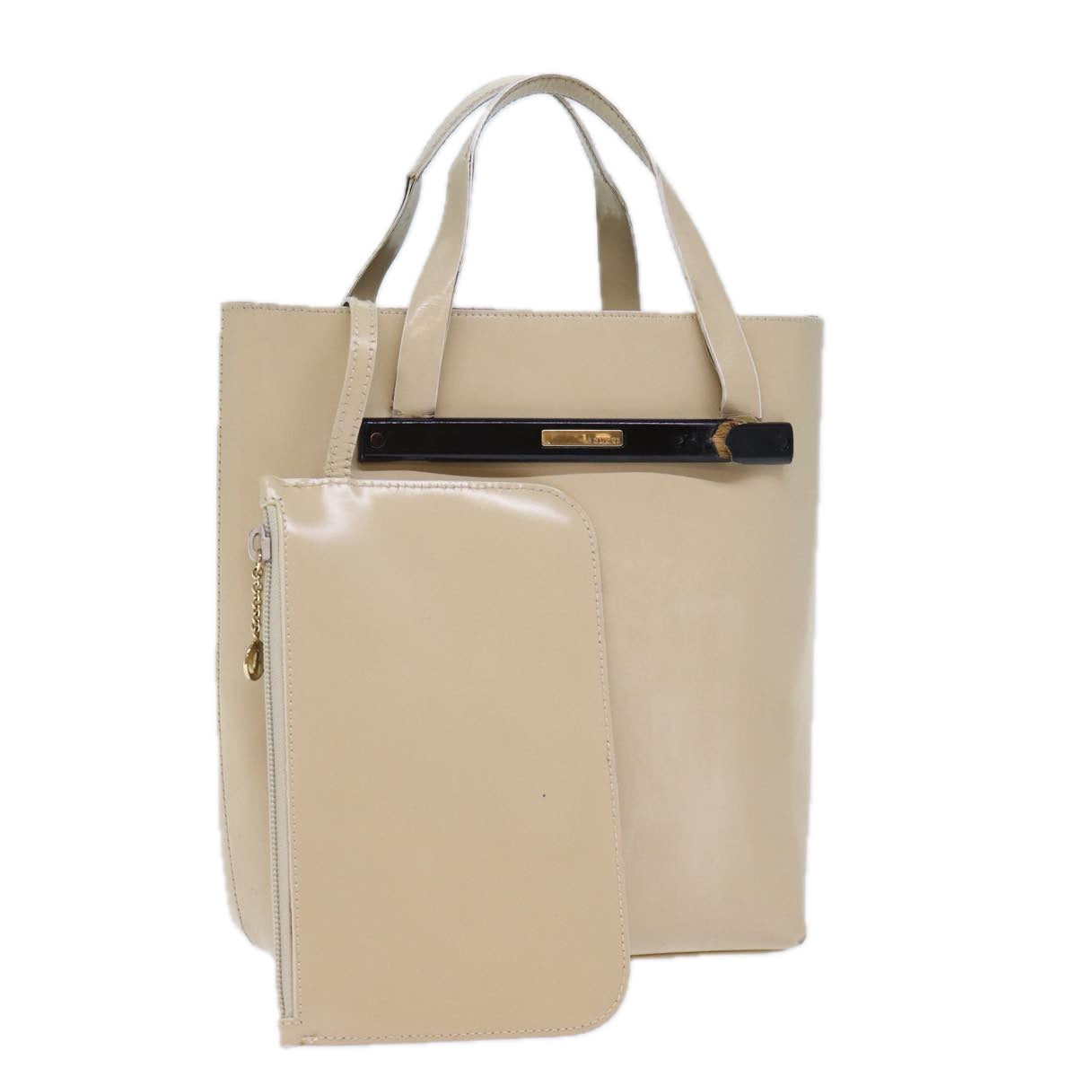 GUCCI Hand Bag Patent leather Beige 72962