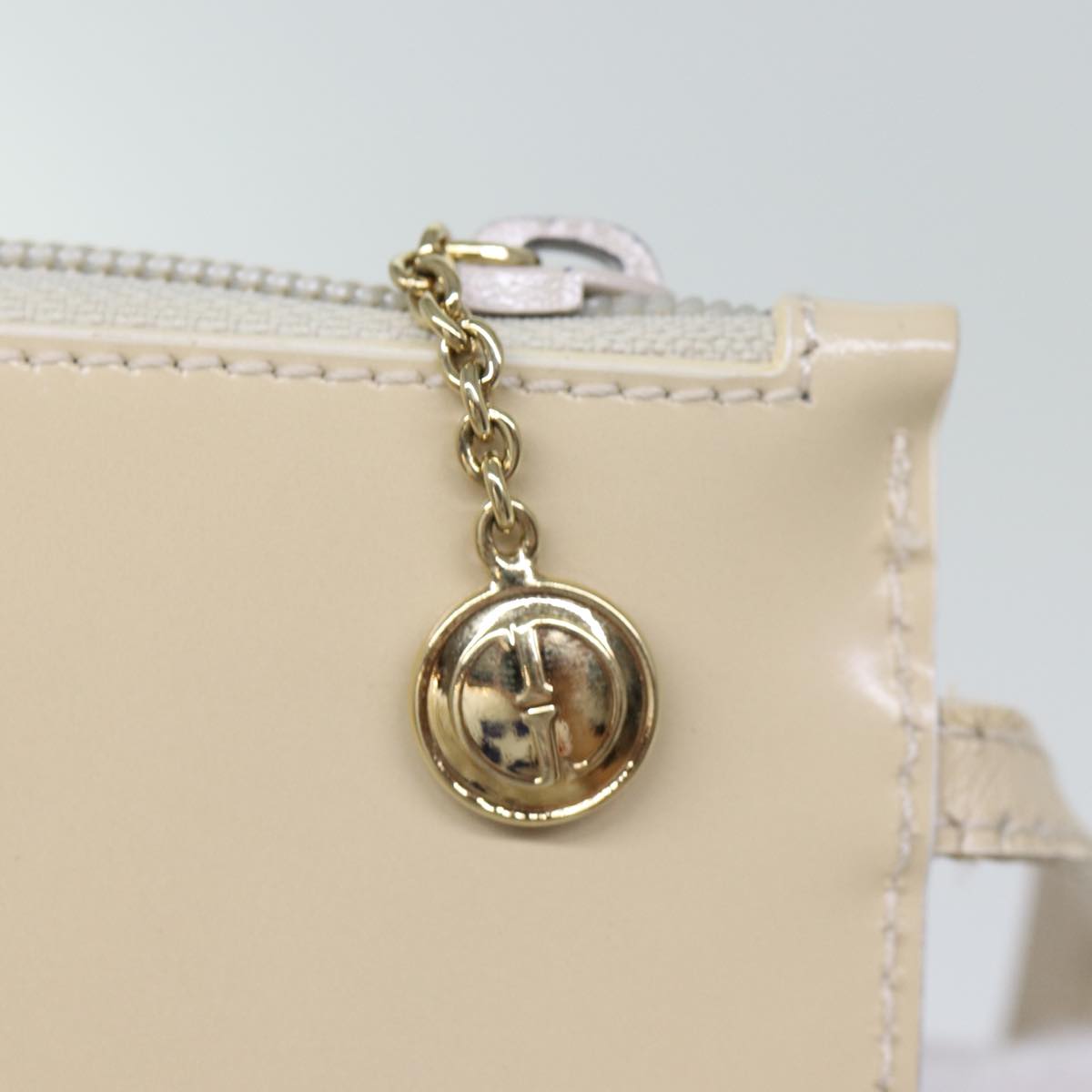 GUCCI Hand Bag Patent leather Beige 72962