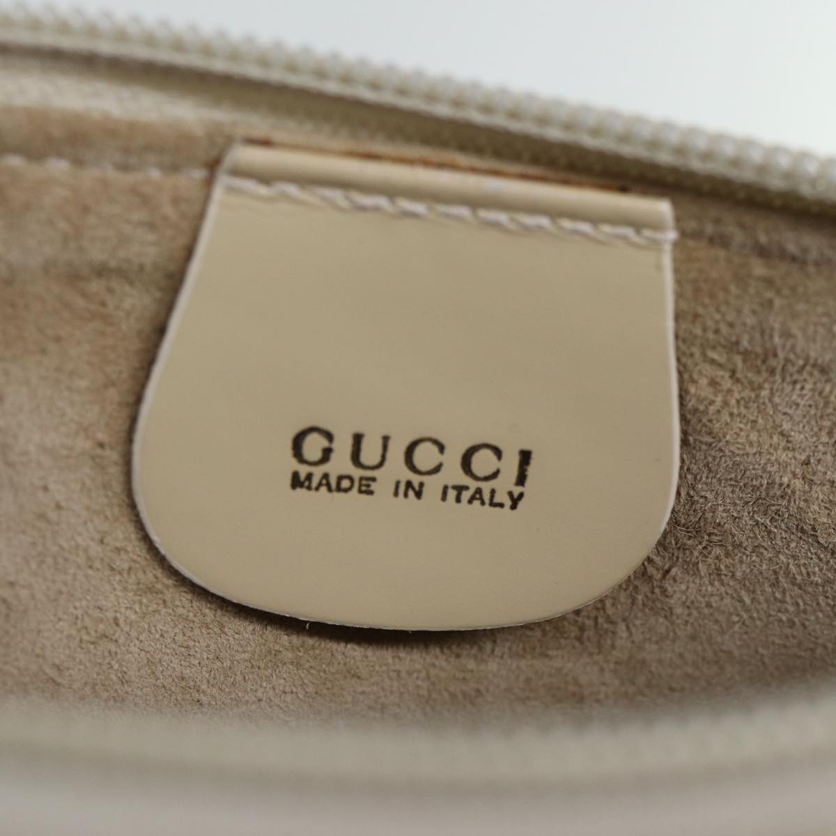 GUCCI Hand Bag Patent leather Beige 72962