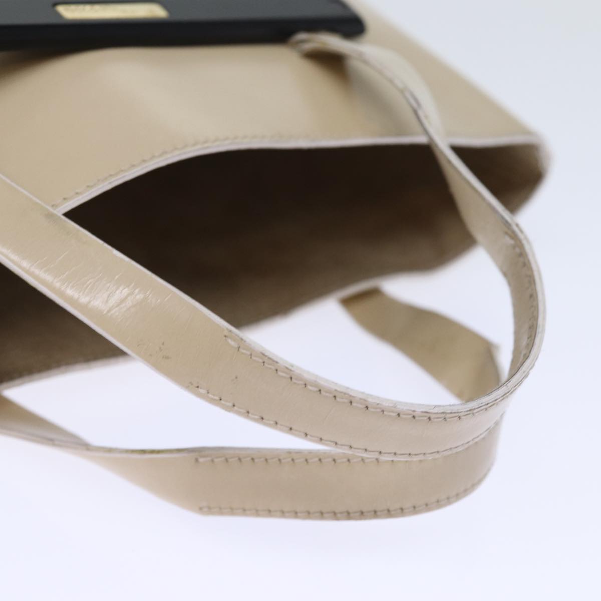 GUCCI Hand Bag Patent leather Beige 72962