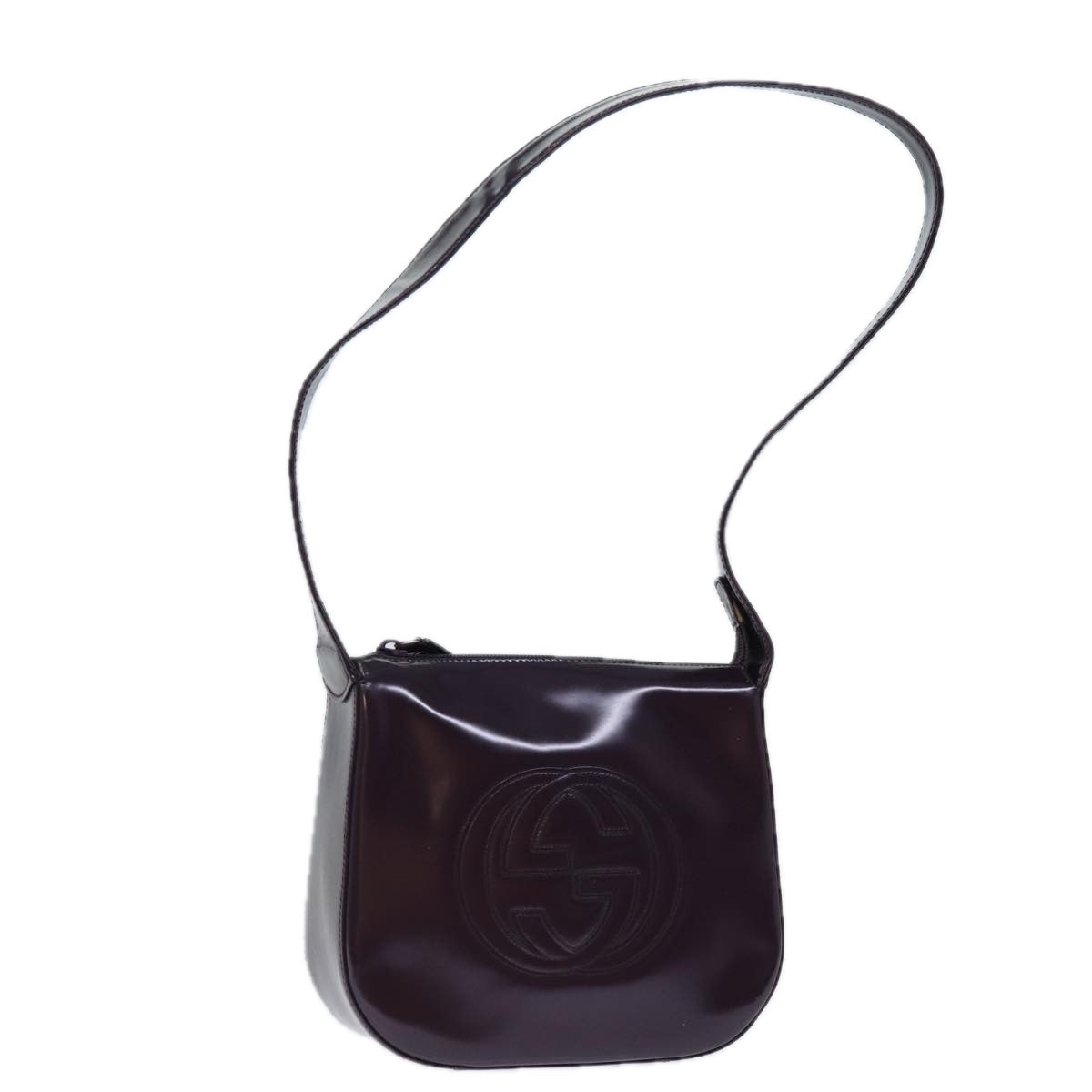 GUCCI Shoulder Bag Patent leather Purple 007 2046 0250 72963