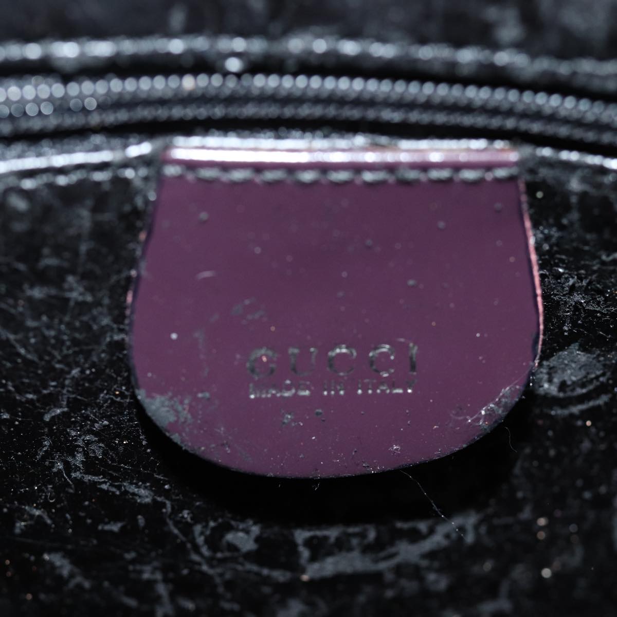 GUCCI Shoulder Bag Patent leather Purple 007 2046 0250 72963