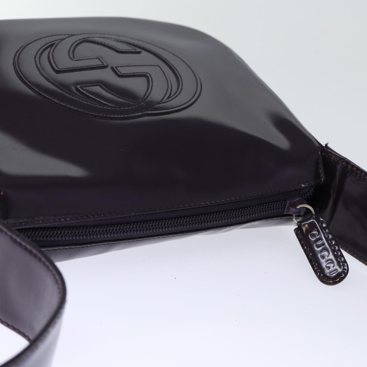 GUCCI Shoulder Bag Patent leather Purple 007 2046 0250 72963