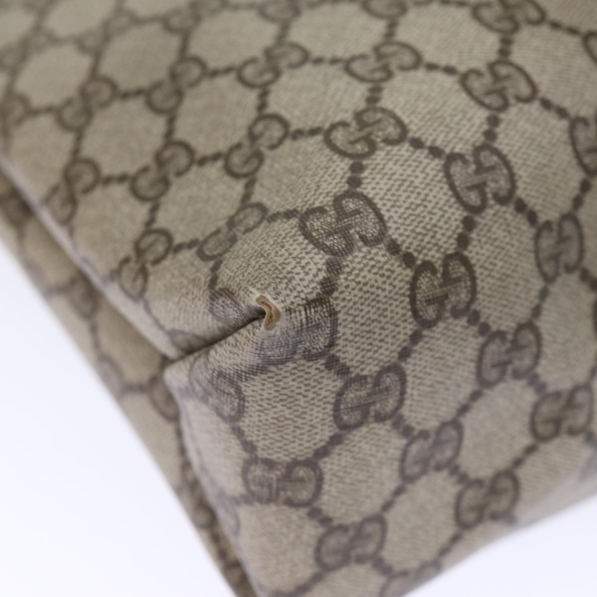 GUCCI GG Canvas Tote Bag PVC Beige 72966