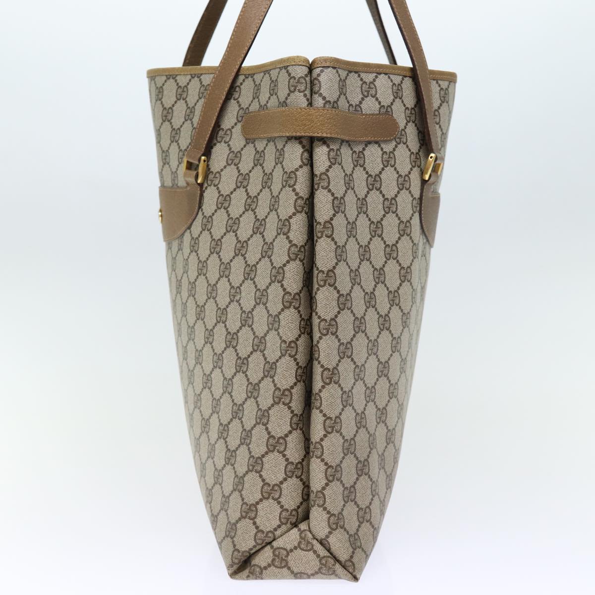 GUCCI GG Canvas Tote Bag PVC Beige 72966