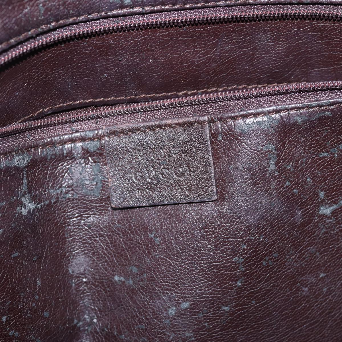 GUCCI Bamboo Shoulder Bag Leather 2way Brown 72968