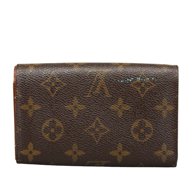 Louis Vuitton Monogram M61730 Double Folded Wallet PVC/Leather Brown