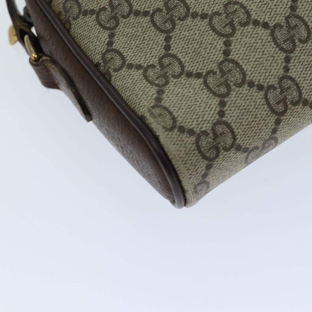 GUCCI GG Supreme Web Sherry Line Shoulder Bag Beige Green 116 02 089 73003