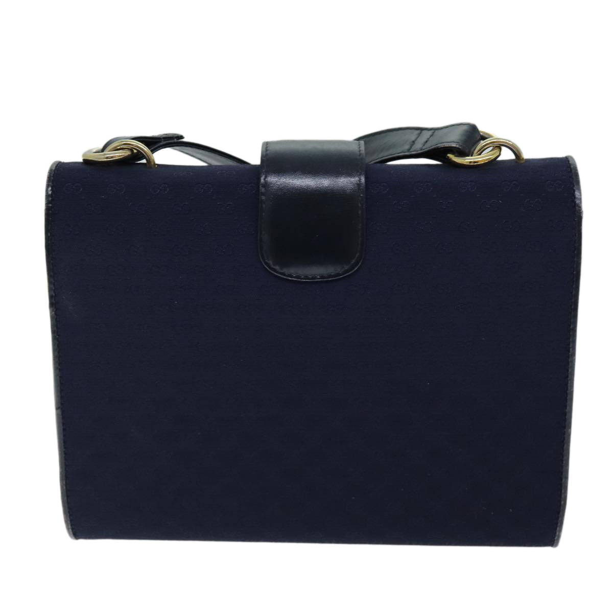 GUCCI Micro GG Canvas Shoulder Bag Navy 73031