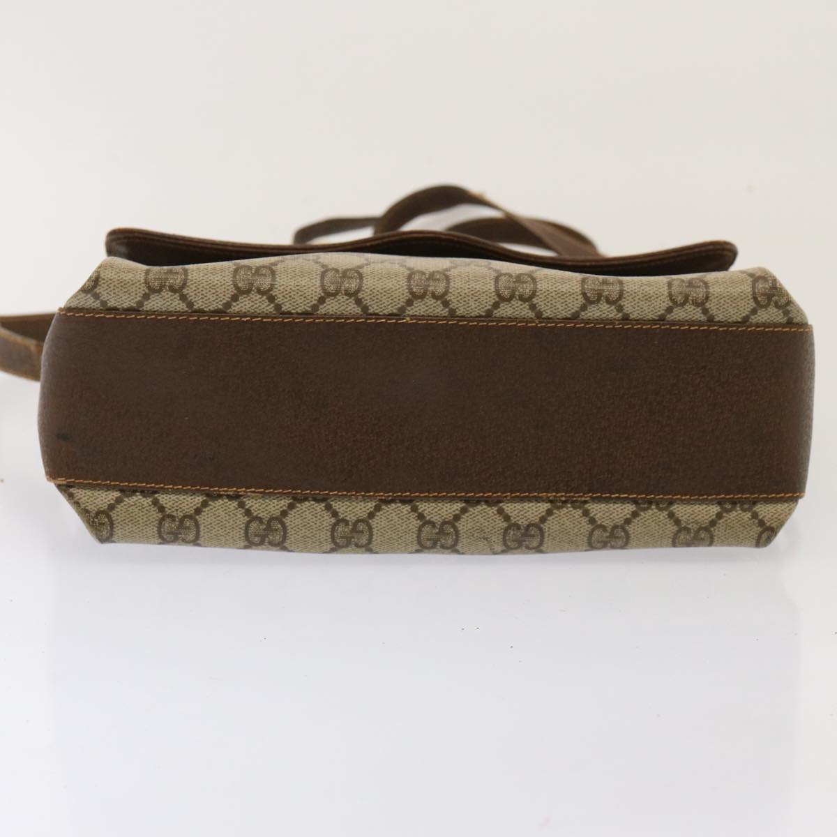 GUCCI GG Supreme Web Sherry Line Shoulder Bag PVC Beige 904 02 084 73034
