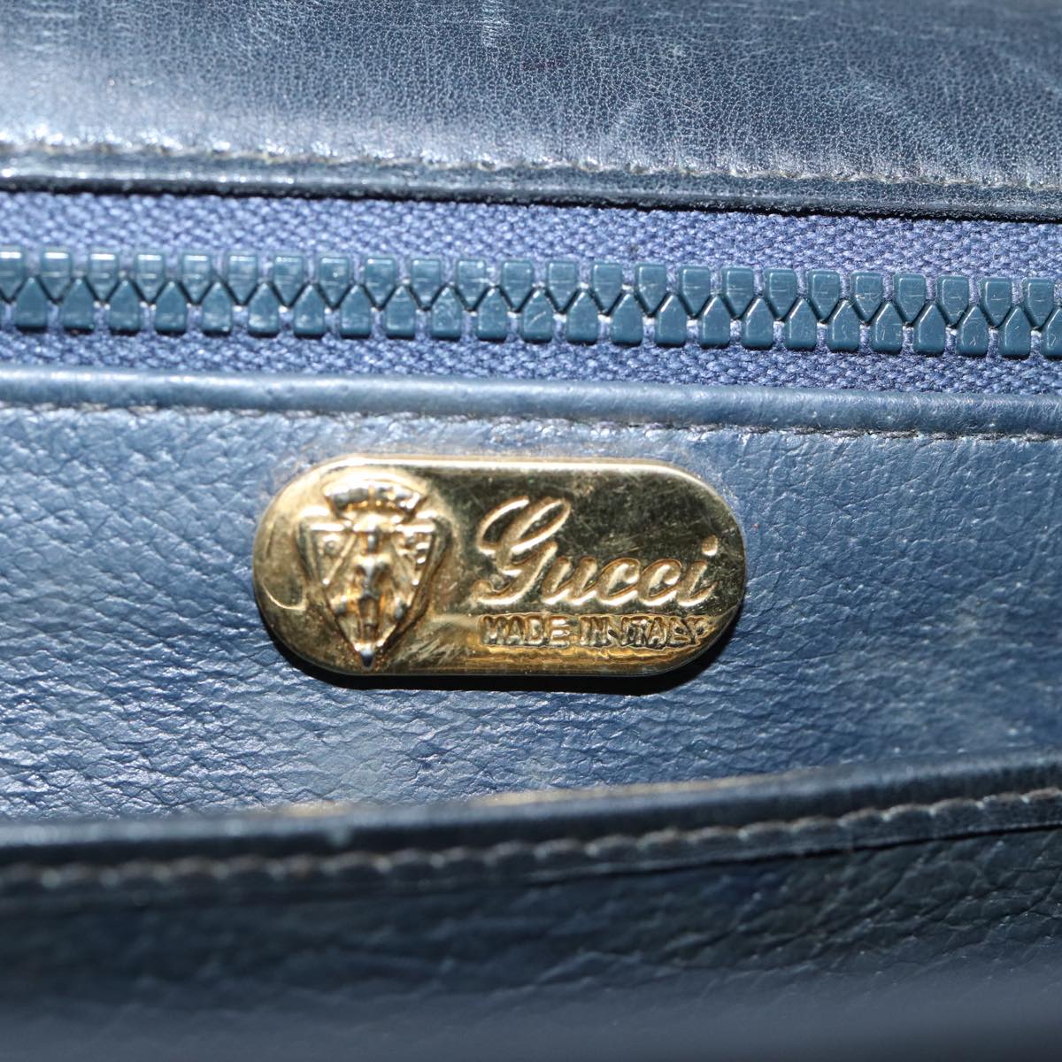 GUCCI Hand Bag Leather Black 73035
