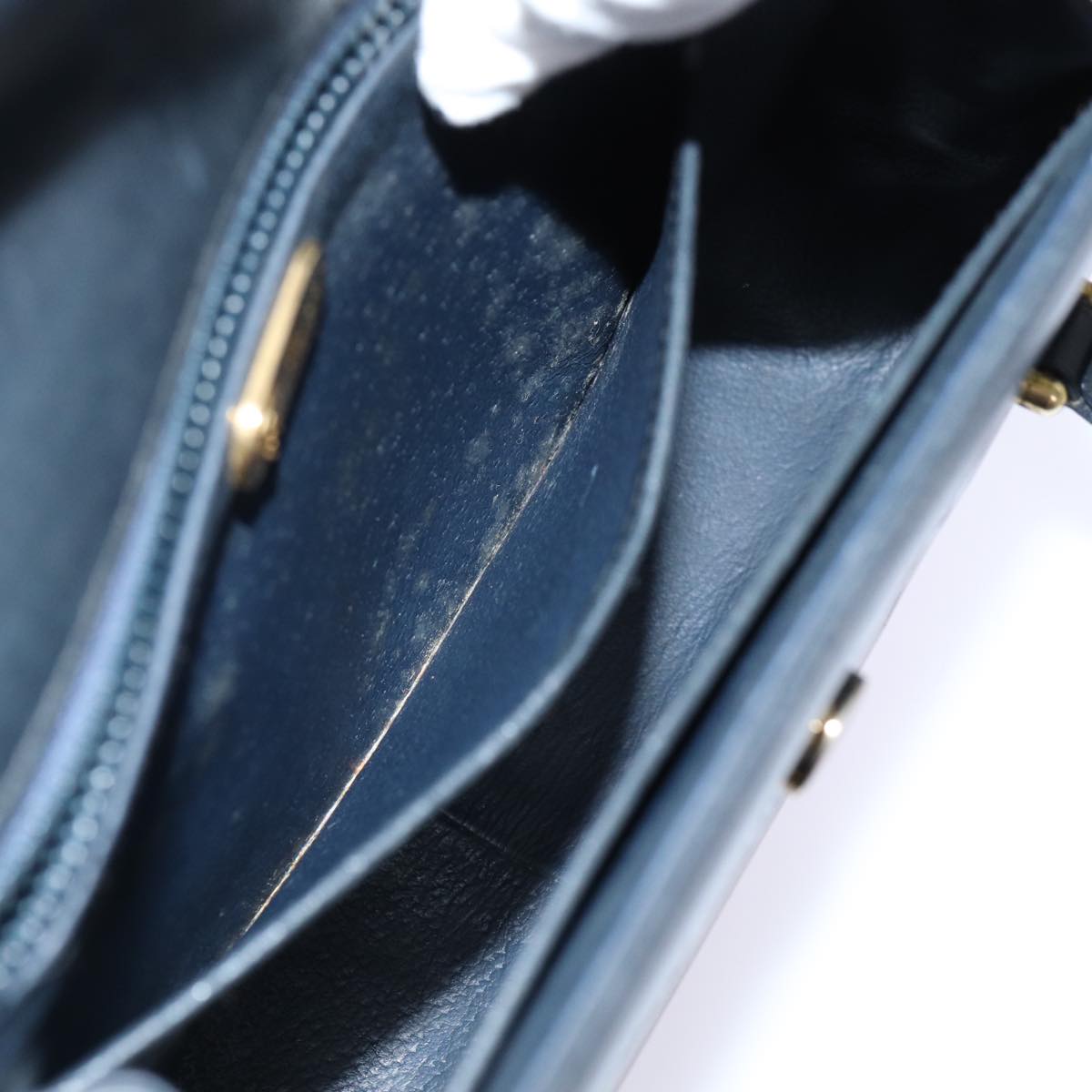 GUCCI Hand Bag Leather Black 73035