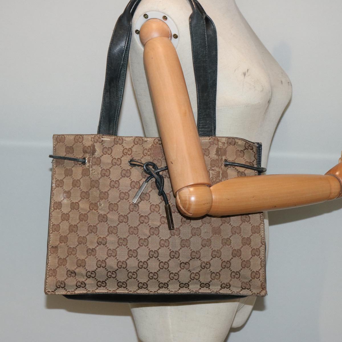 GUCCI GG Canvas Hand Bag Beige 002 1053 3754 73114
