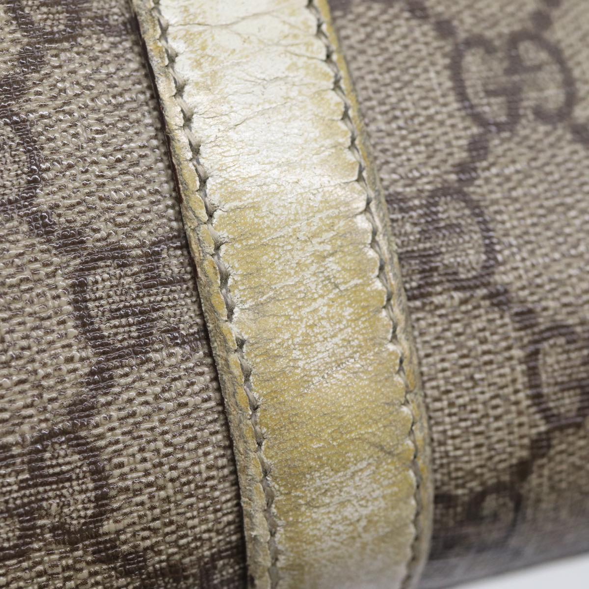 GUCCI GG Canvas Tote Bag PVC Beige 114595 73116