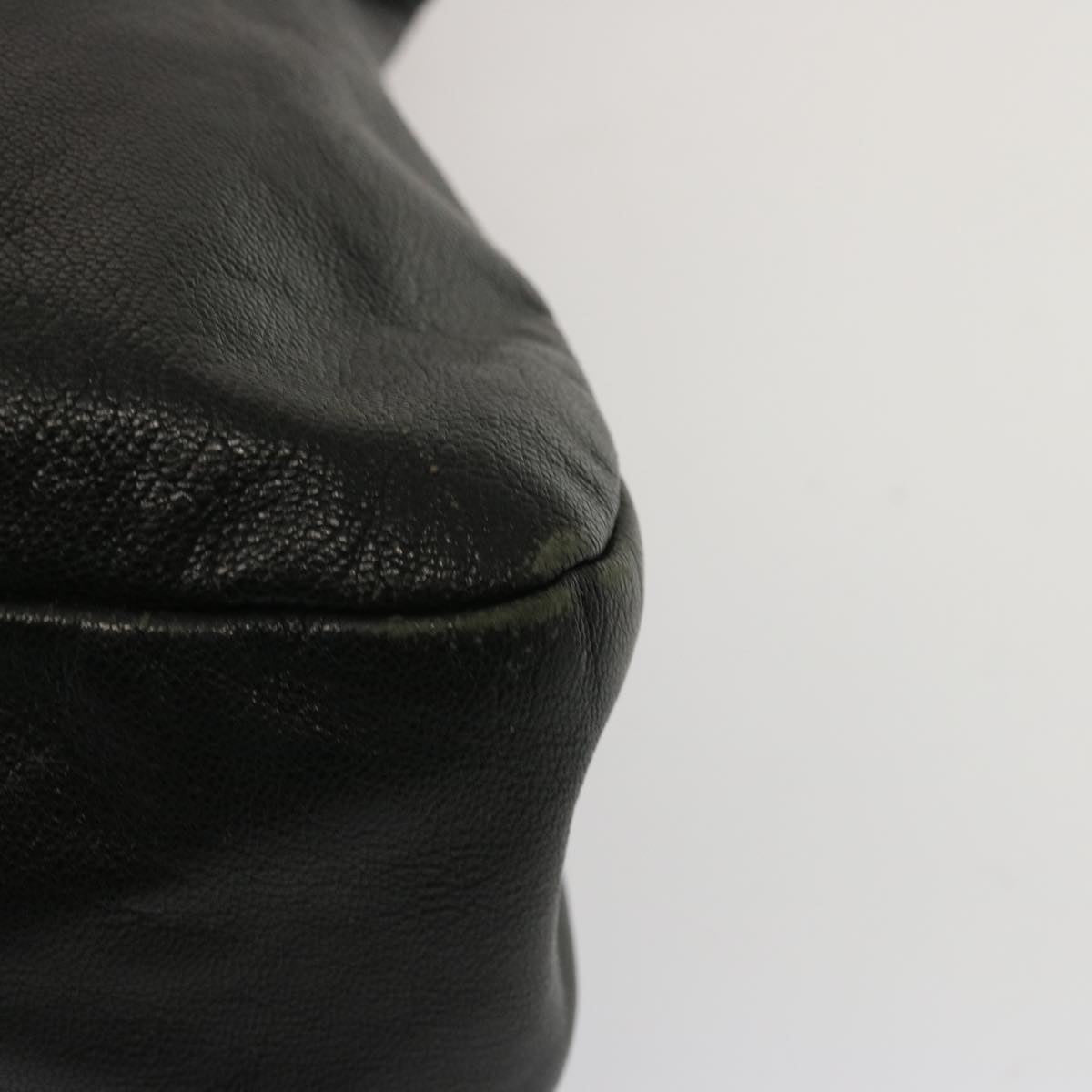 GUCCI Hand Bag Leather Black Yellow 128989 73119