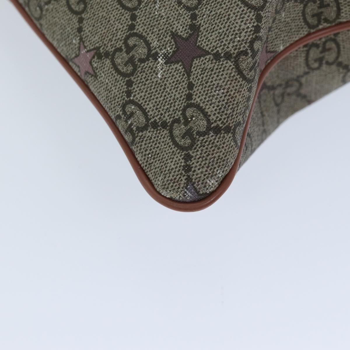 GUCCI GG Supreme Shoulder Bag PVC Beige 295257 73121