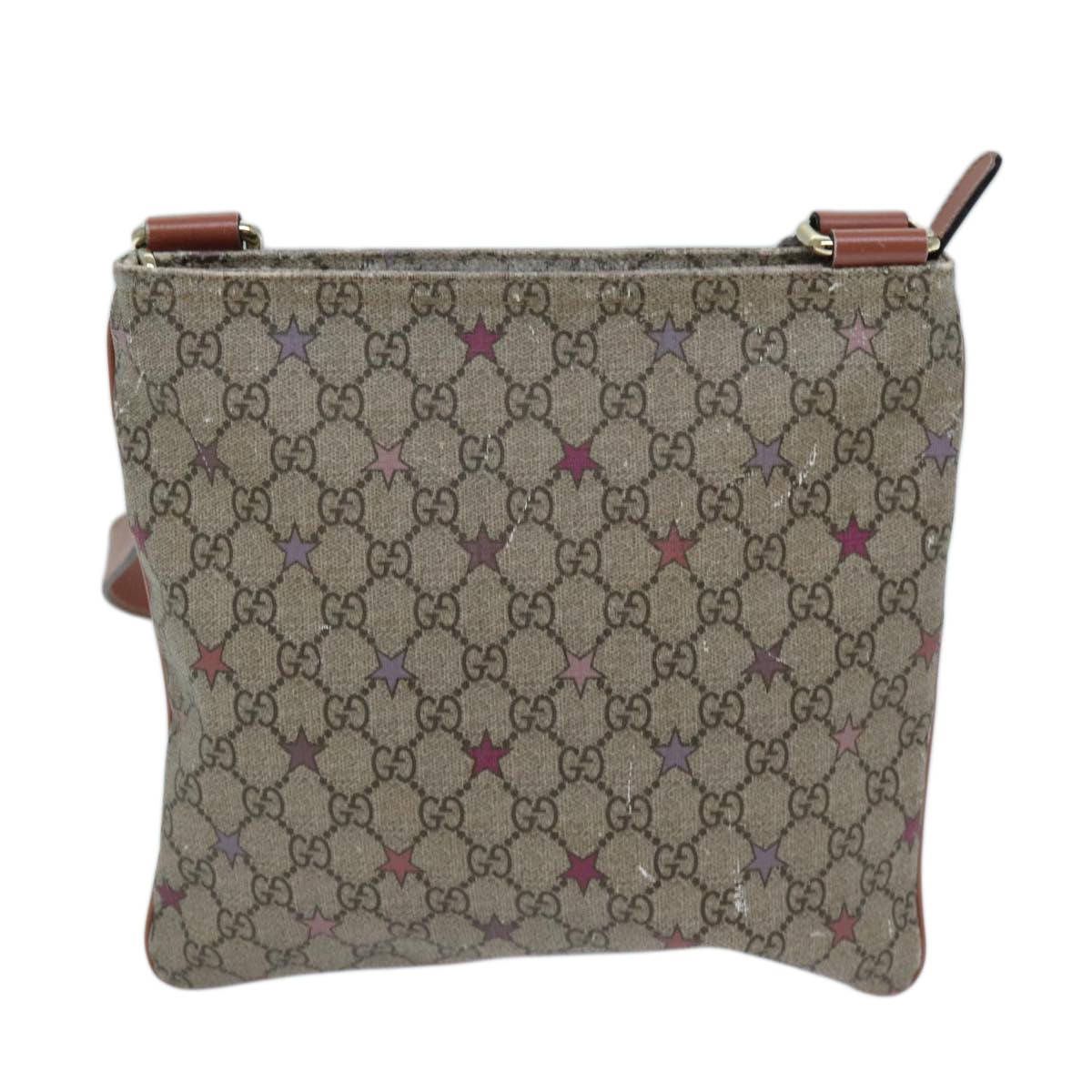 GUCCI GG Supreme Shoulder Bag PVC Beige 295257 73121