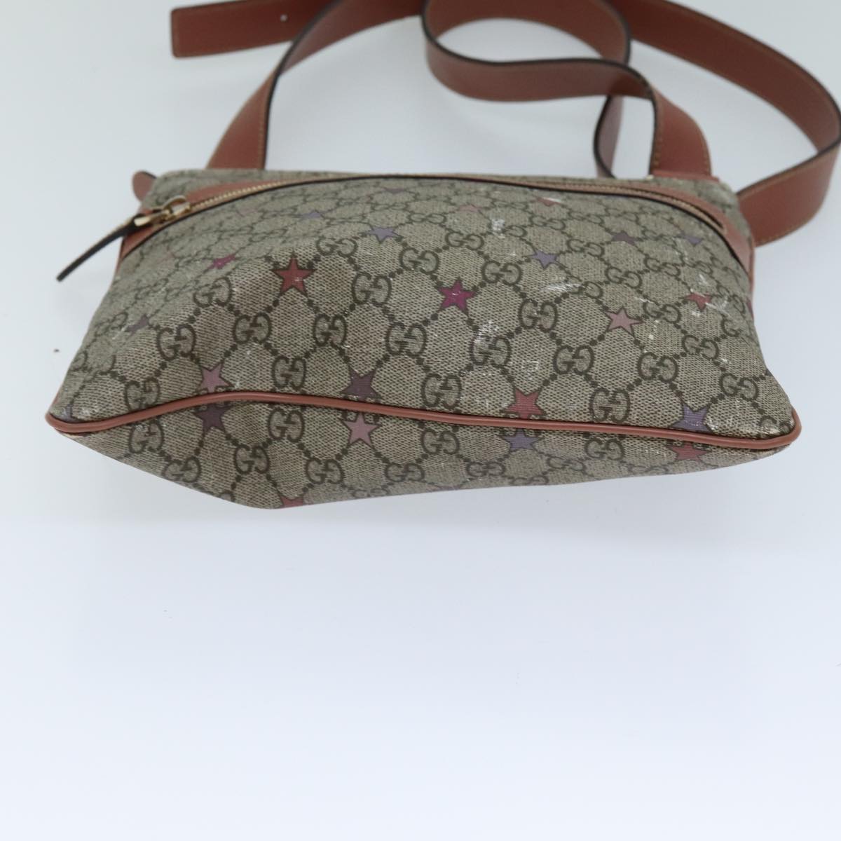 GUCCI GG Supreme Shoulder Bag PVC Beige 295257 73121