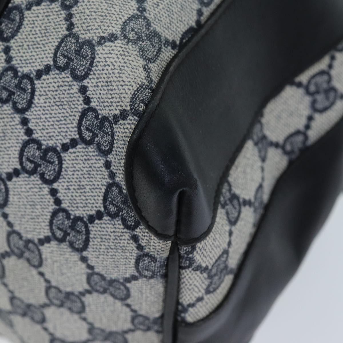 GUCCI GG Supreme Hand Bag PVC Navy 73123