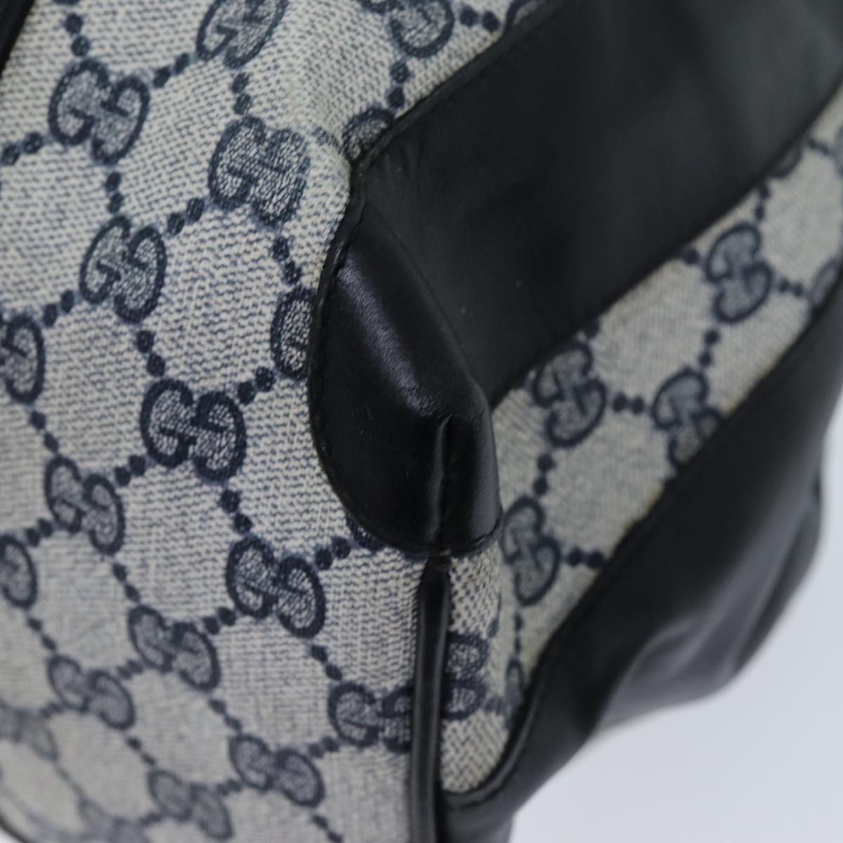 GUCCI GG Supreme Hand Bag PVC Navy 73123