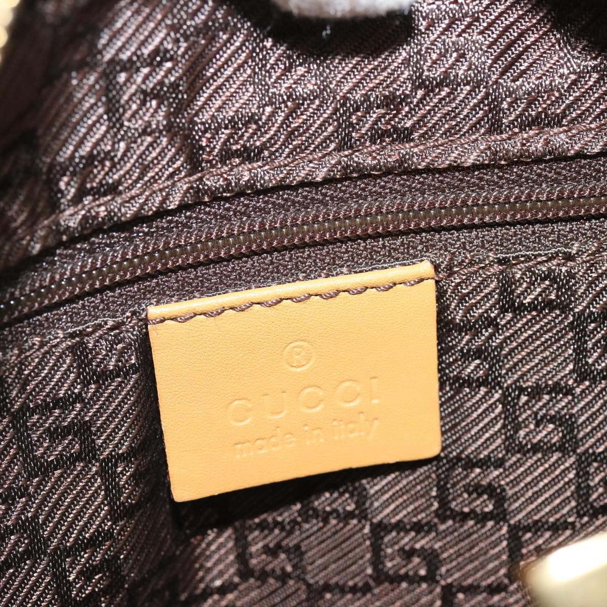 GUCCI Shoulder Bag Suede Brown 001 3814 73124