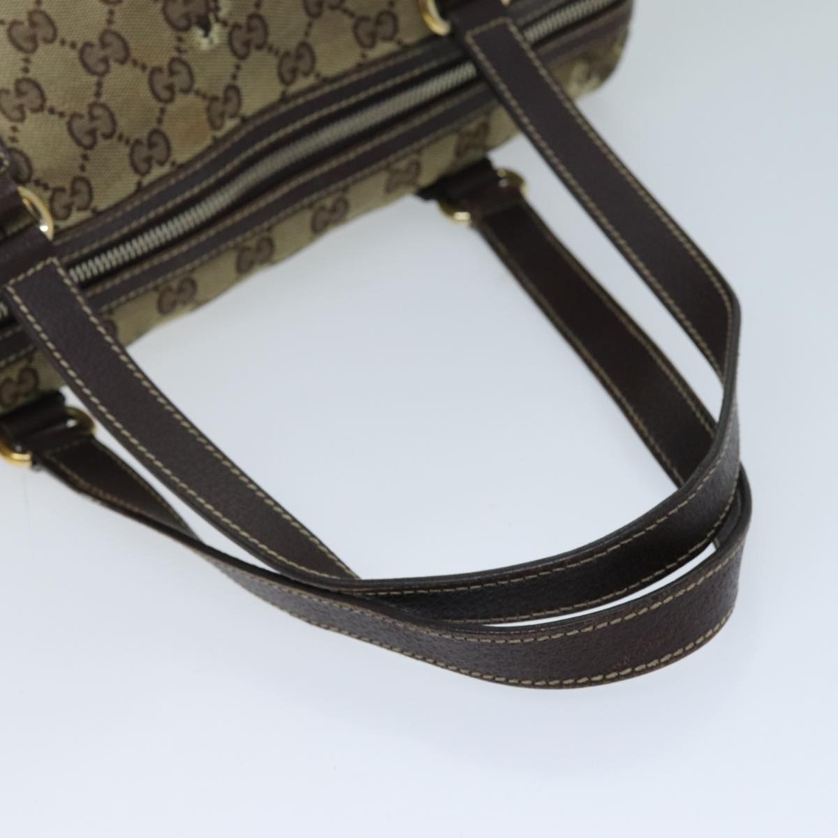 GUCCI GG Canvas Hand Bag Beige 154180 73126