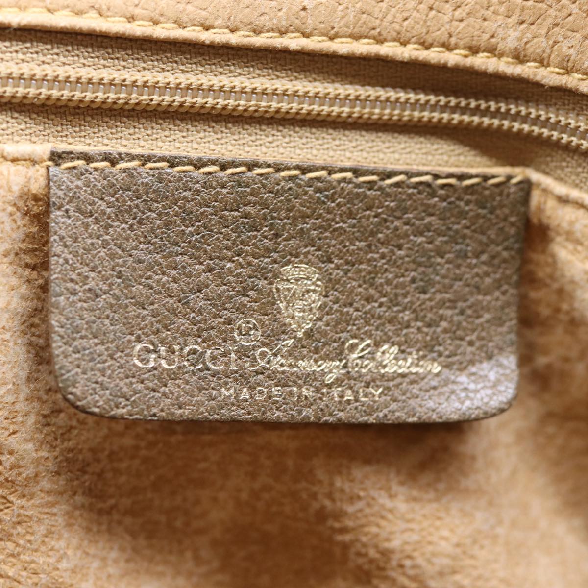 GUCCI GG Supreme Web Sherry Line Boston Bag PVC Beige Red 40 02 073 73139
