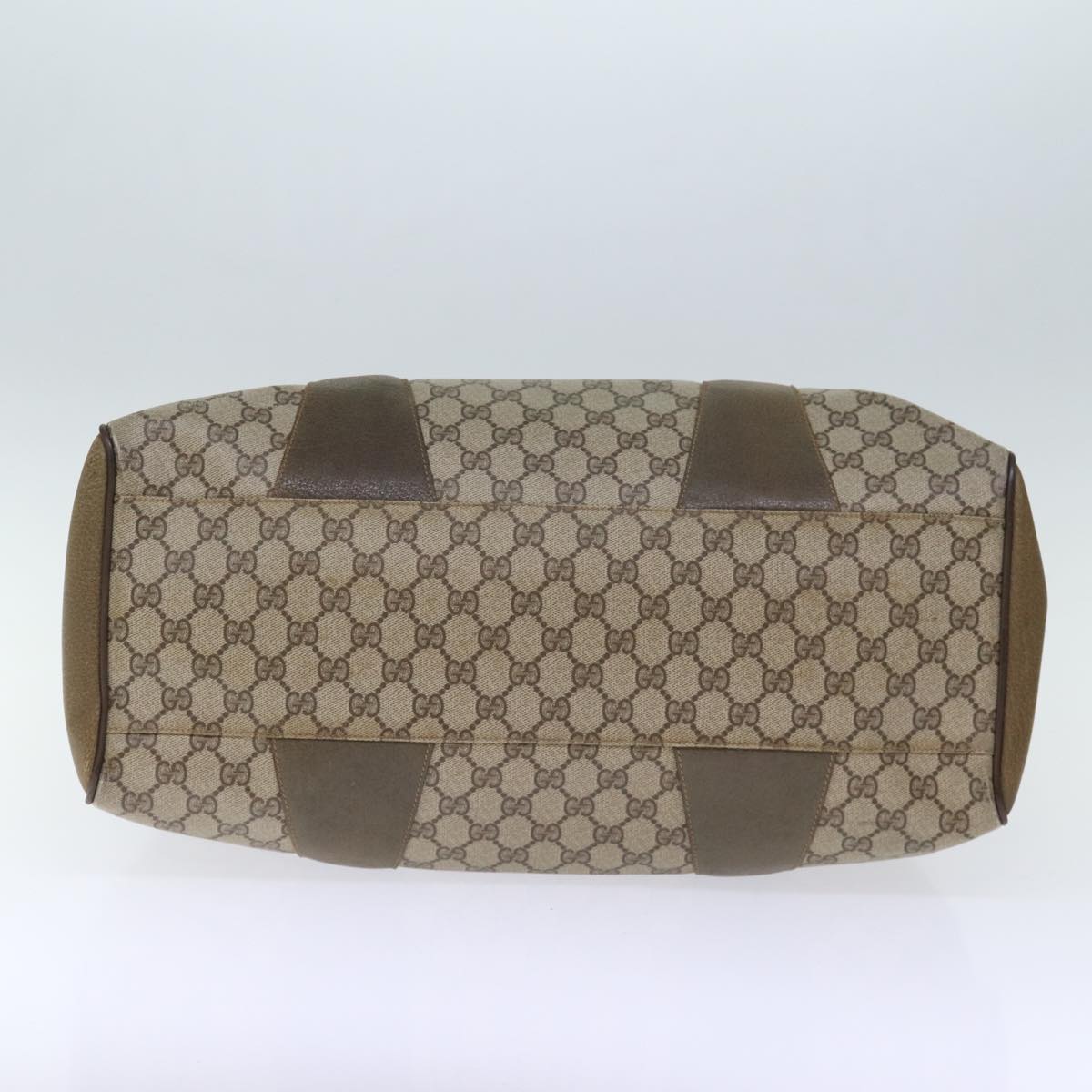GUCCI GG Supreme Web Sherry Line Boston Bag PVC Beige Red 40 02 073 73139