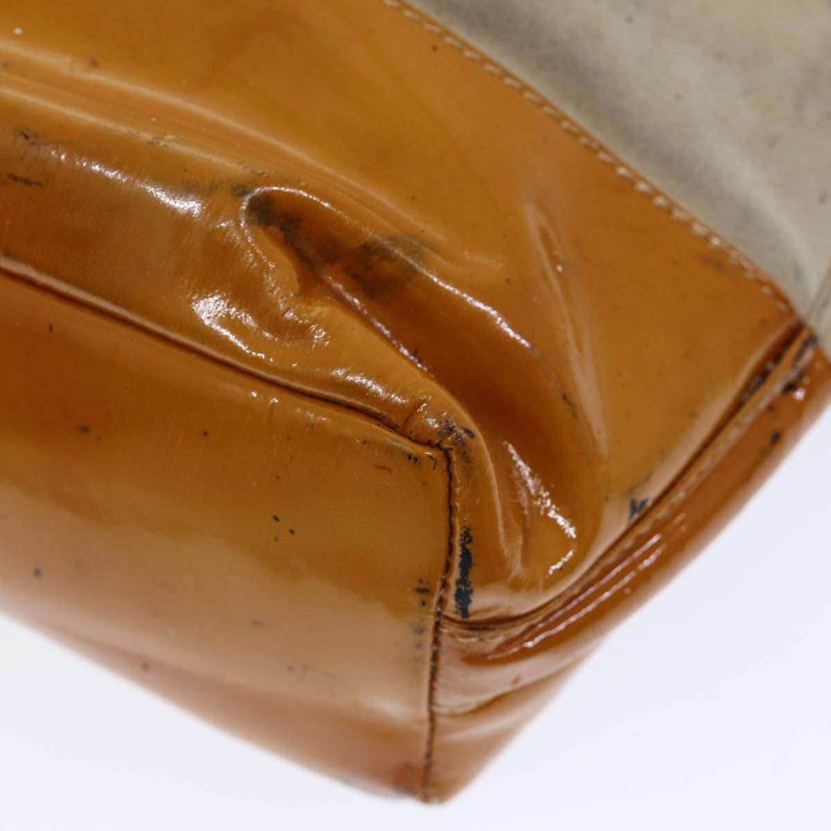 GUCCI Shoulder Bag Patent leather Orange 73145