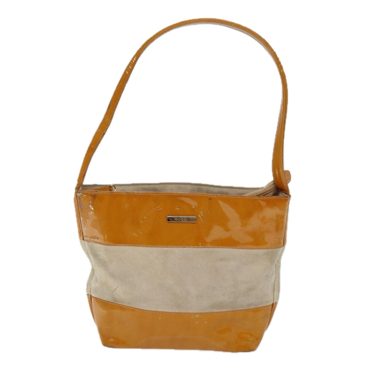 GUCCI Shoulder Bag Patent leather Orange 73145
