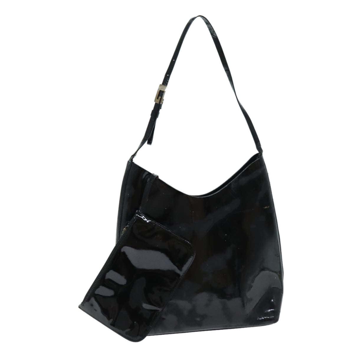 GUCCI Shoulder Bag Patent leather Black 73146