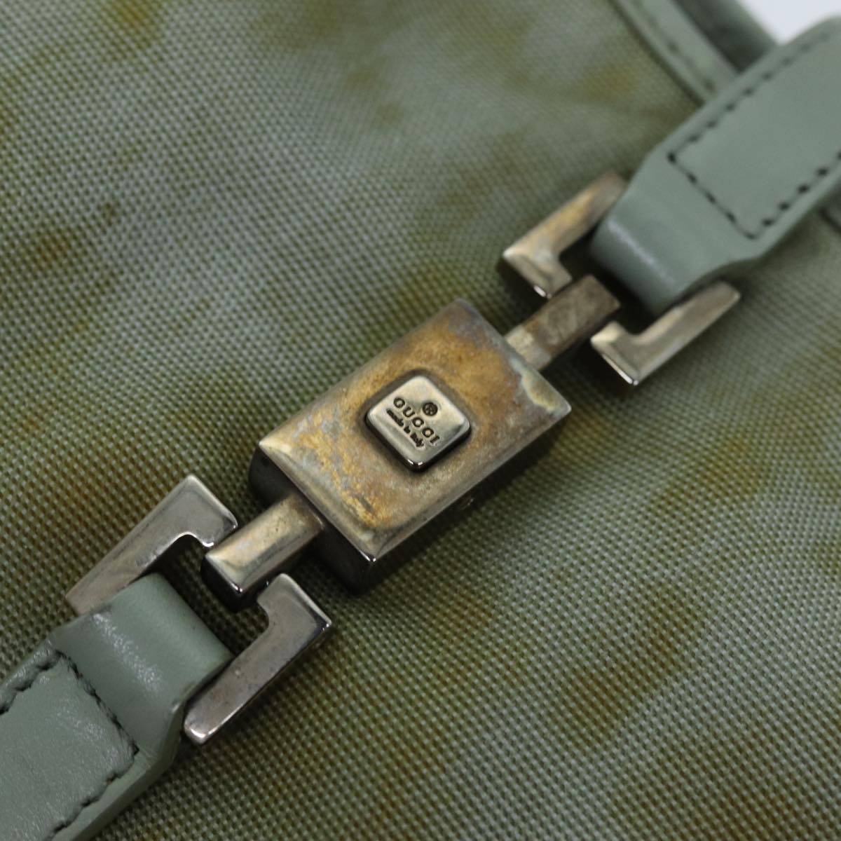 GUCCI Jackie Shoulder Bag Nylon Green 002 1068 73149