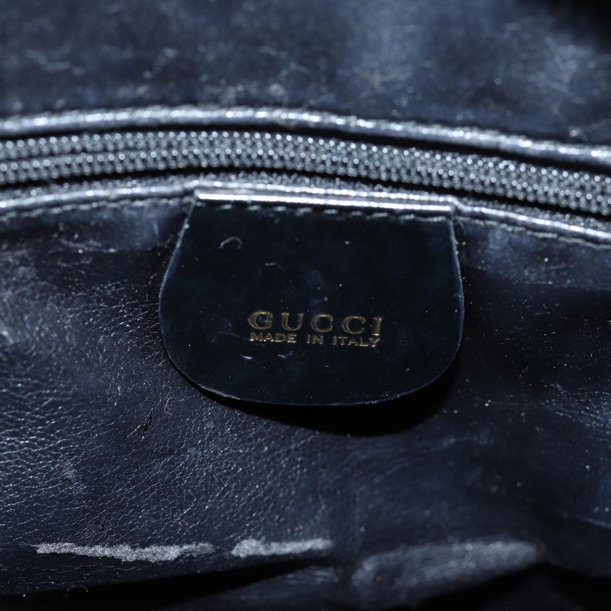 GUCCI Shoulder Bag Patent leather Black 001 090 1649 73156