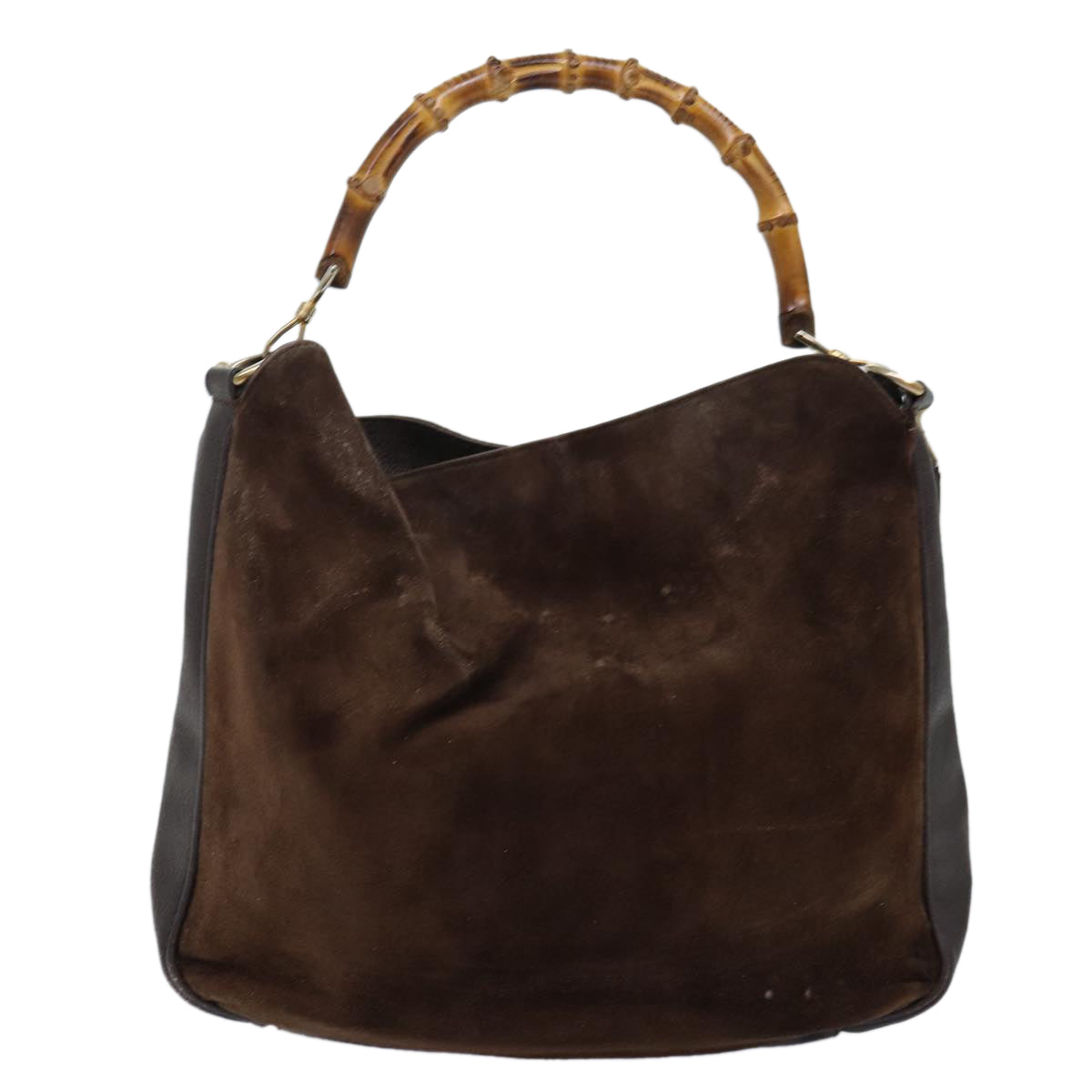 GUCCI Bamboo Shoulder Bag Leather 2way Brown 001 1781 1577 73162