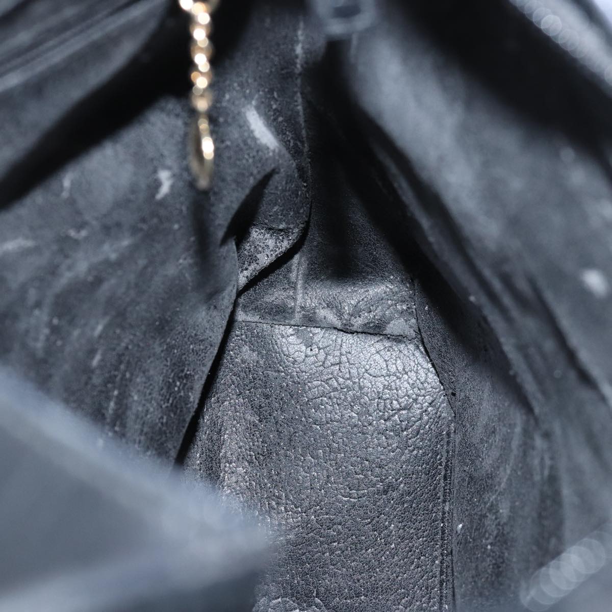 GUCCI Bamboo Shoulder Bag Leather Black 0013006 73163
