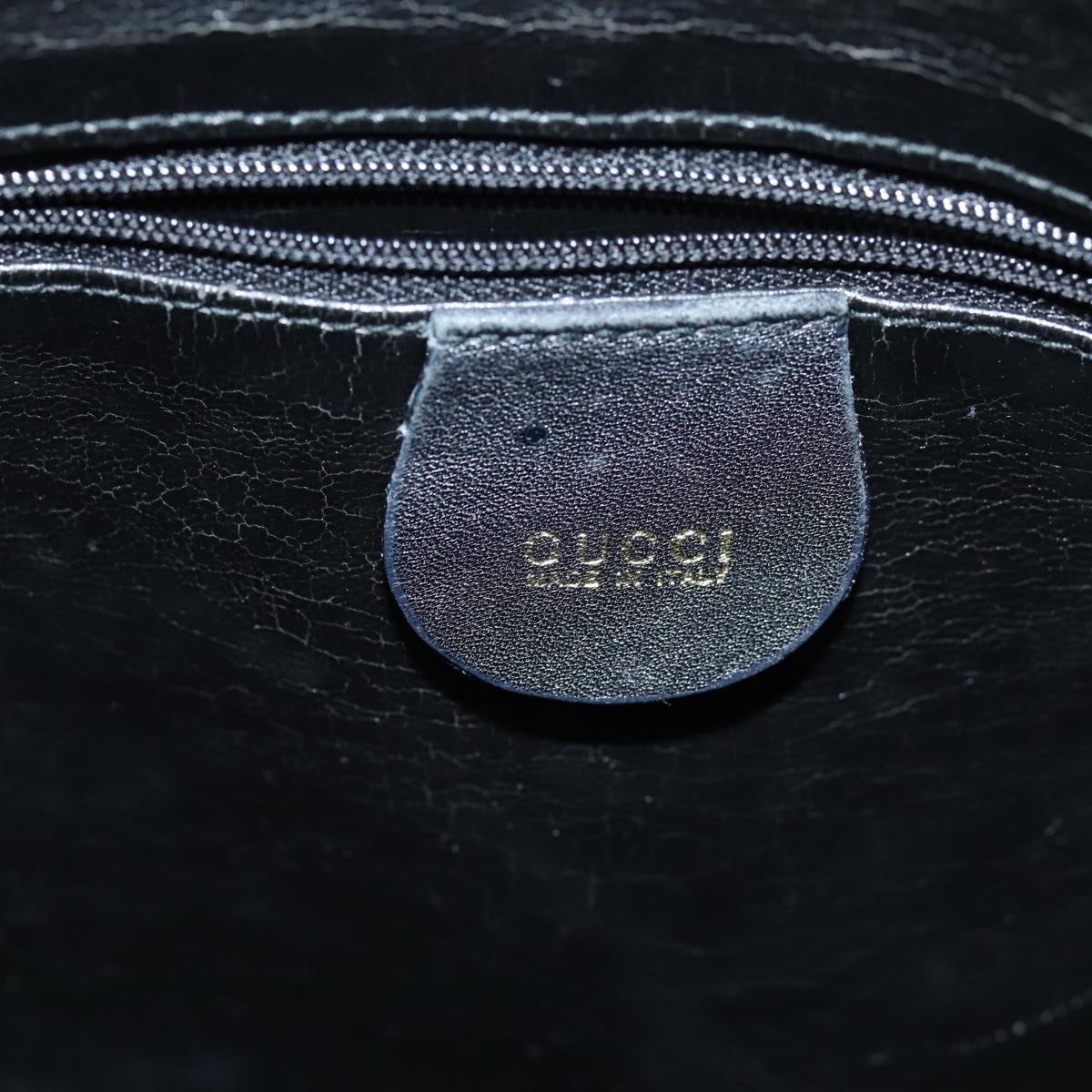GUCCI Bamboo Shoulder Bag Leather 2way Black 73164