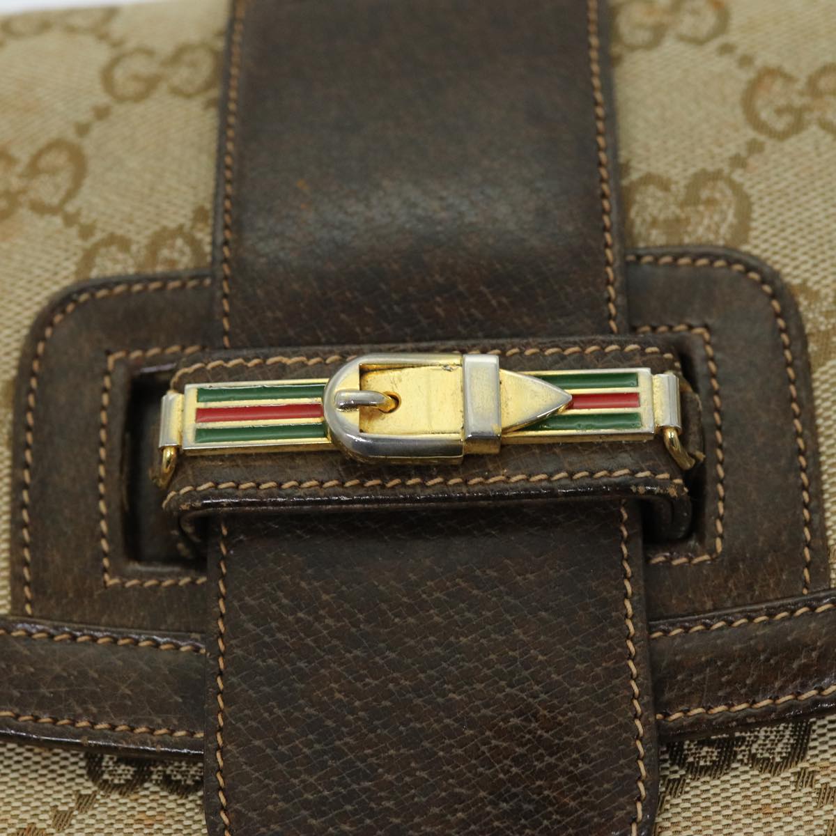 GUCCI GG Canvas Shoulder Bag 2way Beige 73227