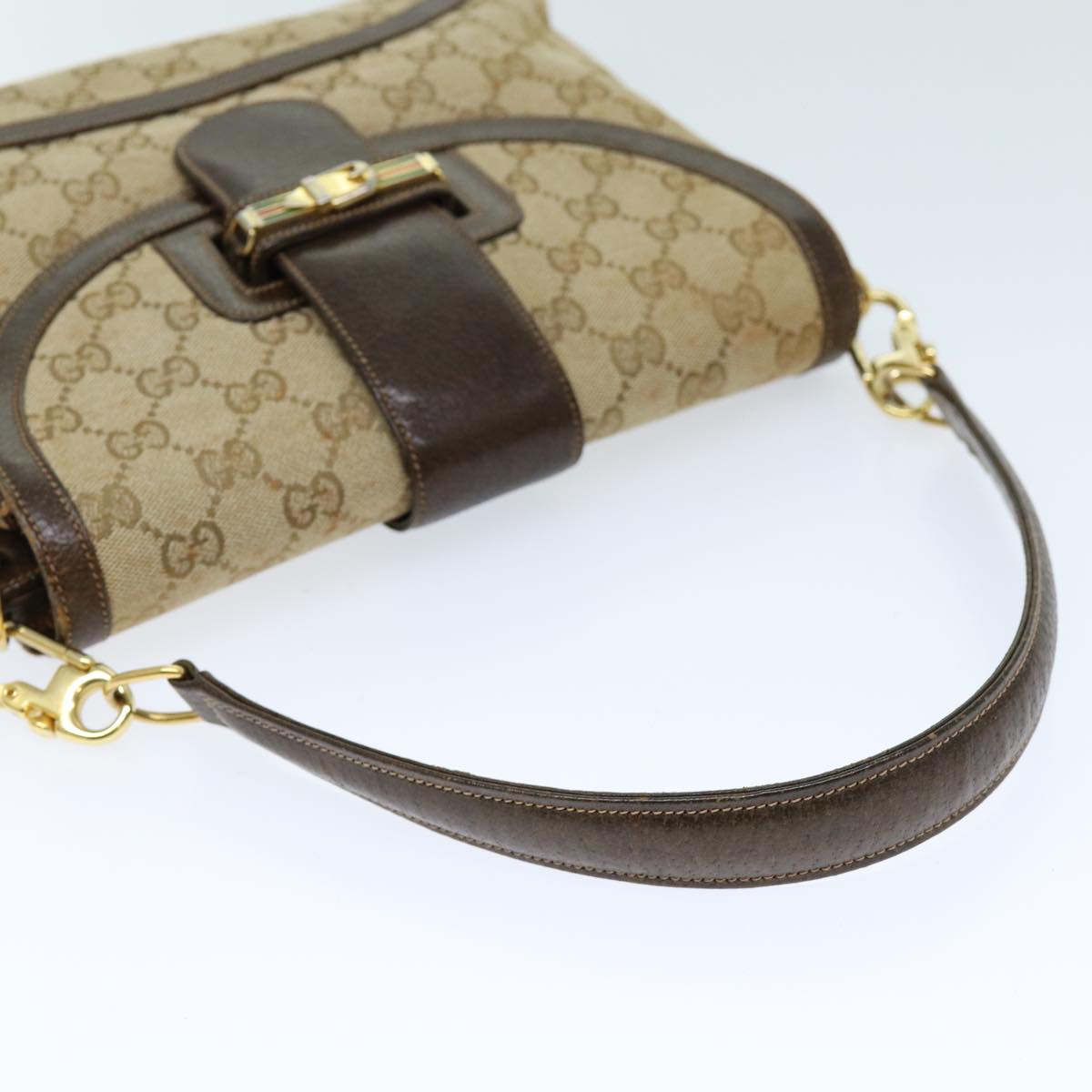 GUCCI GG Canvas Shoulder Bag 2way Beige 73227