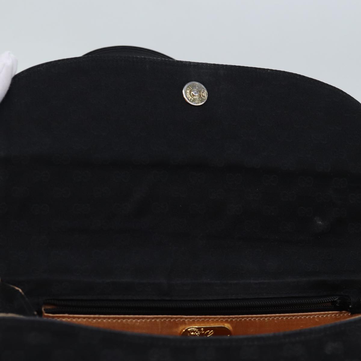 GUCCI Micro GG Canvas Hand Bag Black 73229