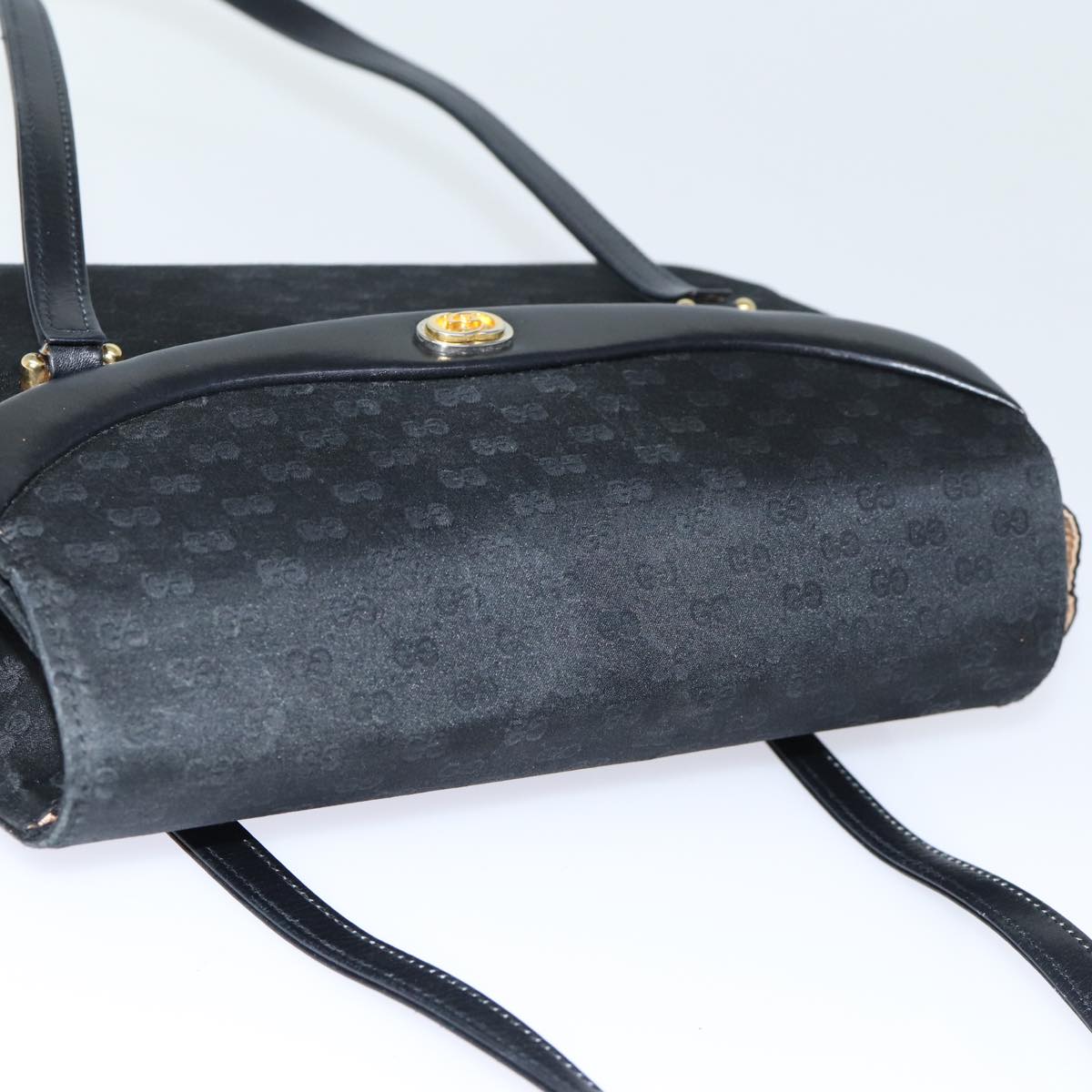GUCCI Micro GG Canvas Hand Bag Black 73229