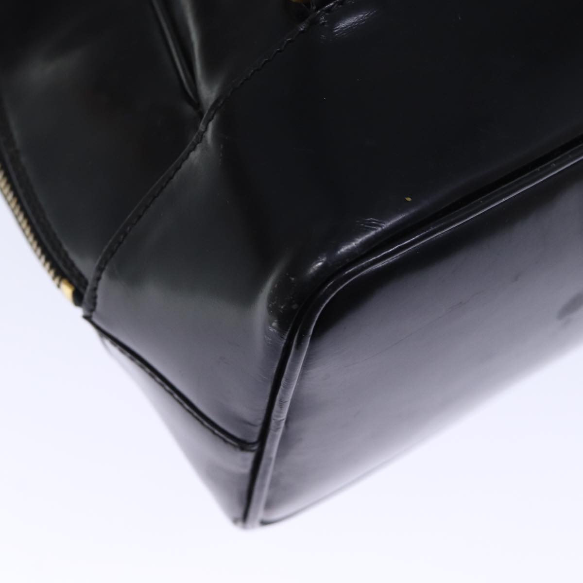 GUCCI Bamboo Body Bag Patent leather Black 73357