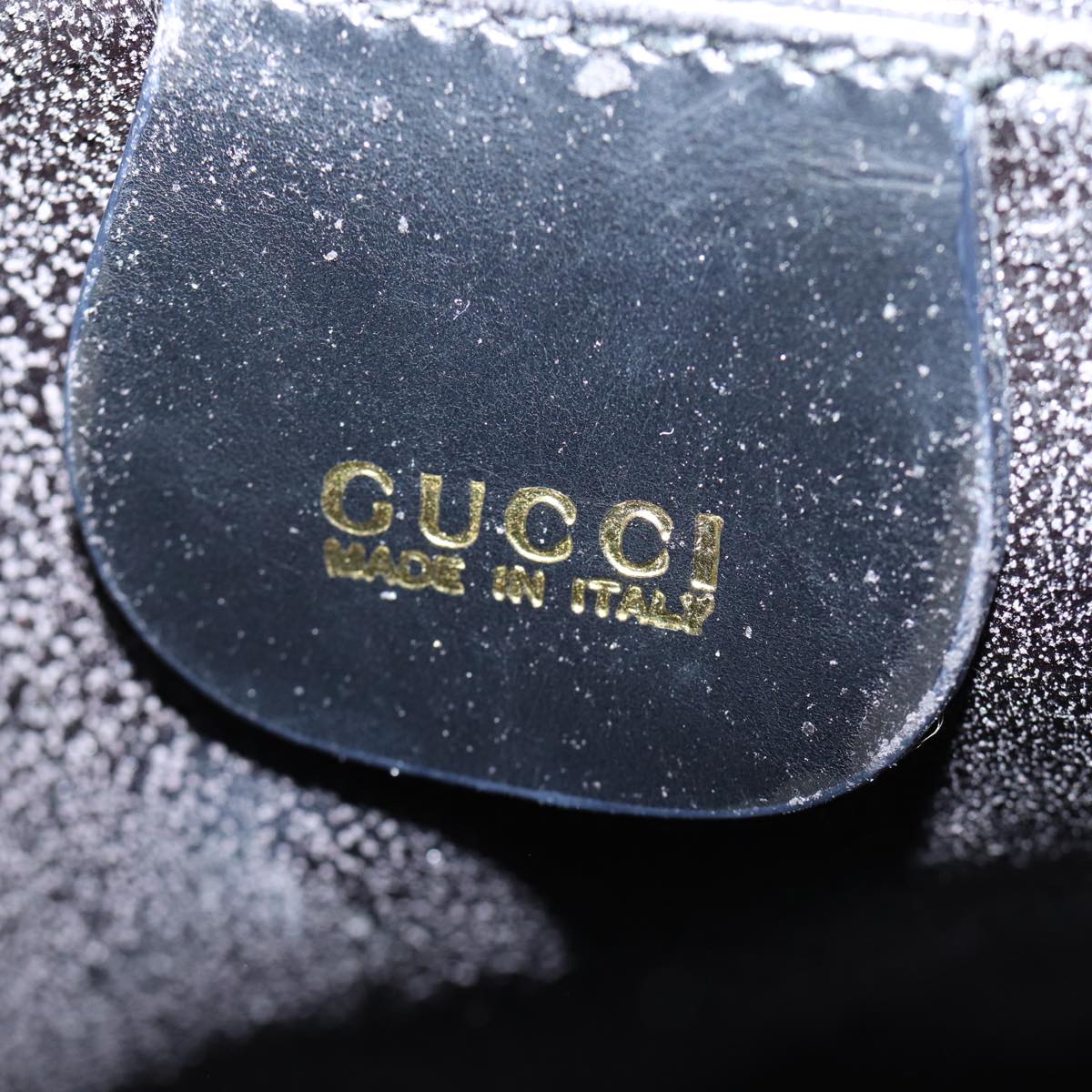 GUCCI Bamboo Body Bag Patent leather Black 73357