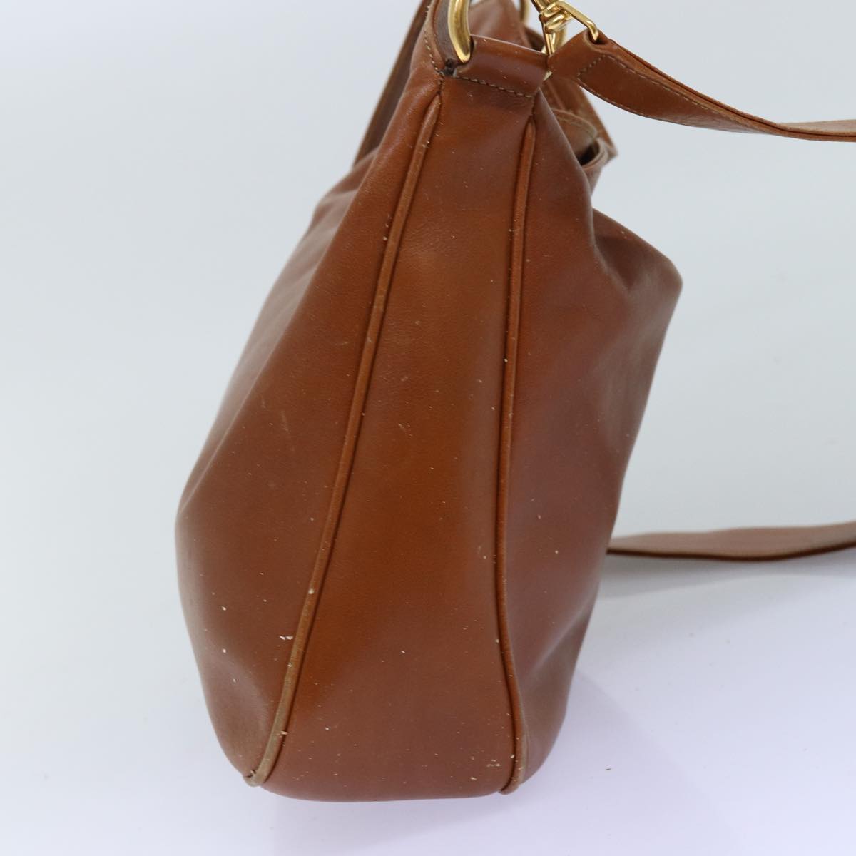 GUCCI Bamboo Shoulder Bag Leather 2way Brown 001 0166 1638 73358