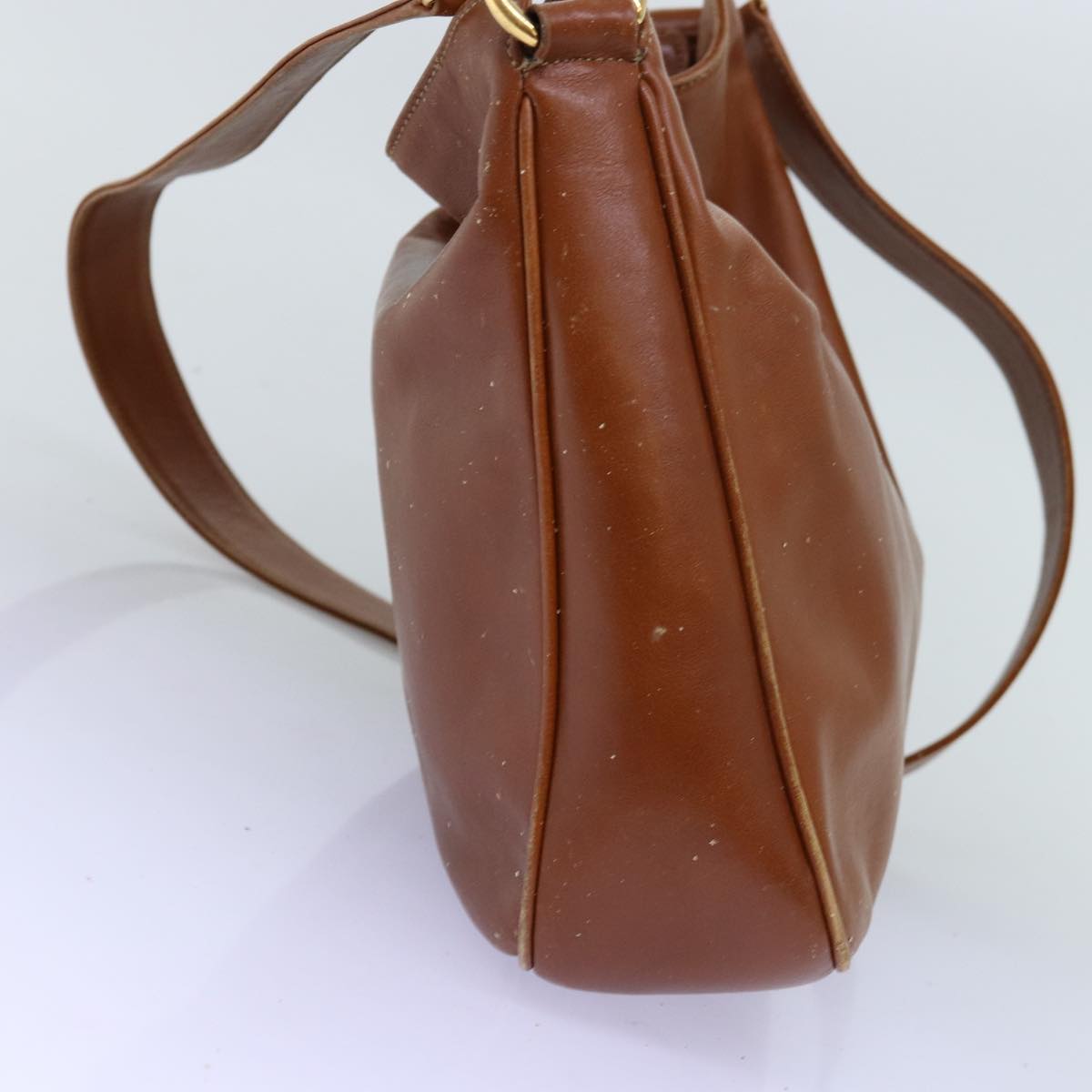 GUCCI Bamboo Shoulder Bag Leather 2way Brown 001 0166 1638 73358