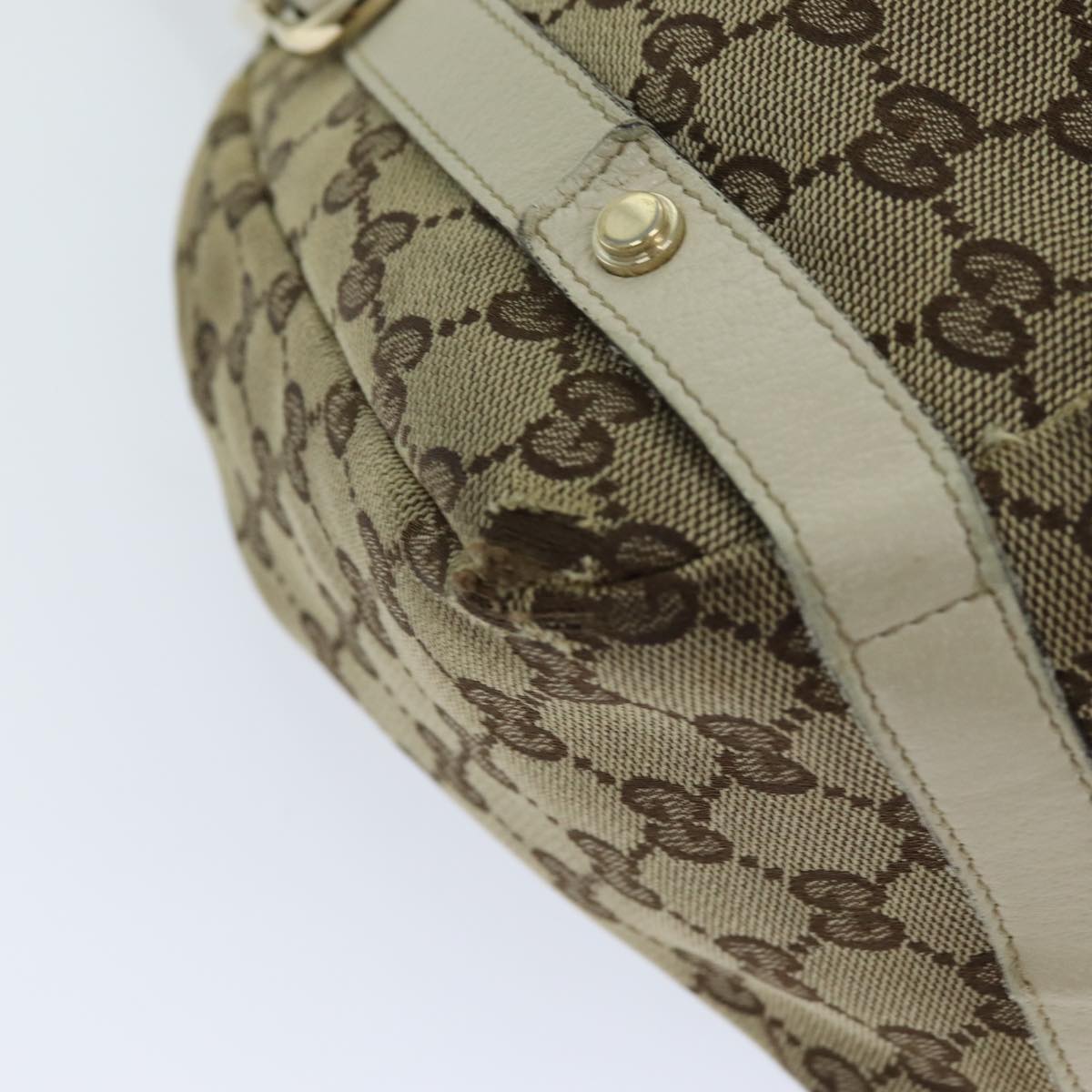GUCCI GG Canvas Tote Bag Beige 130736 73364