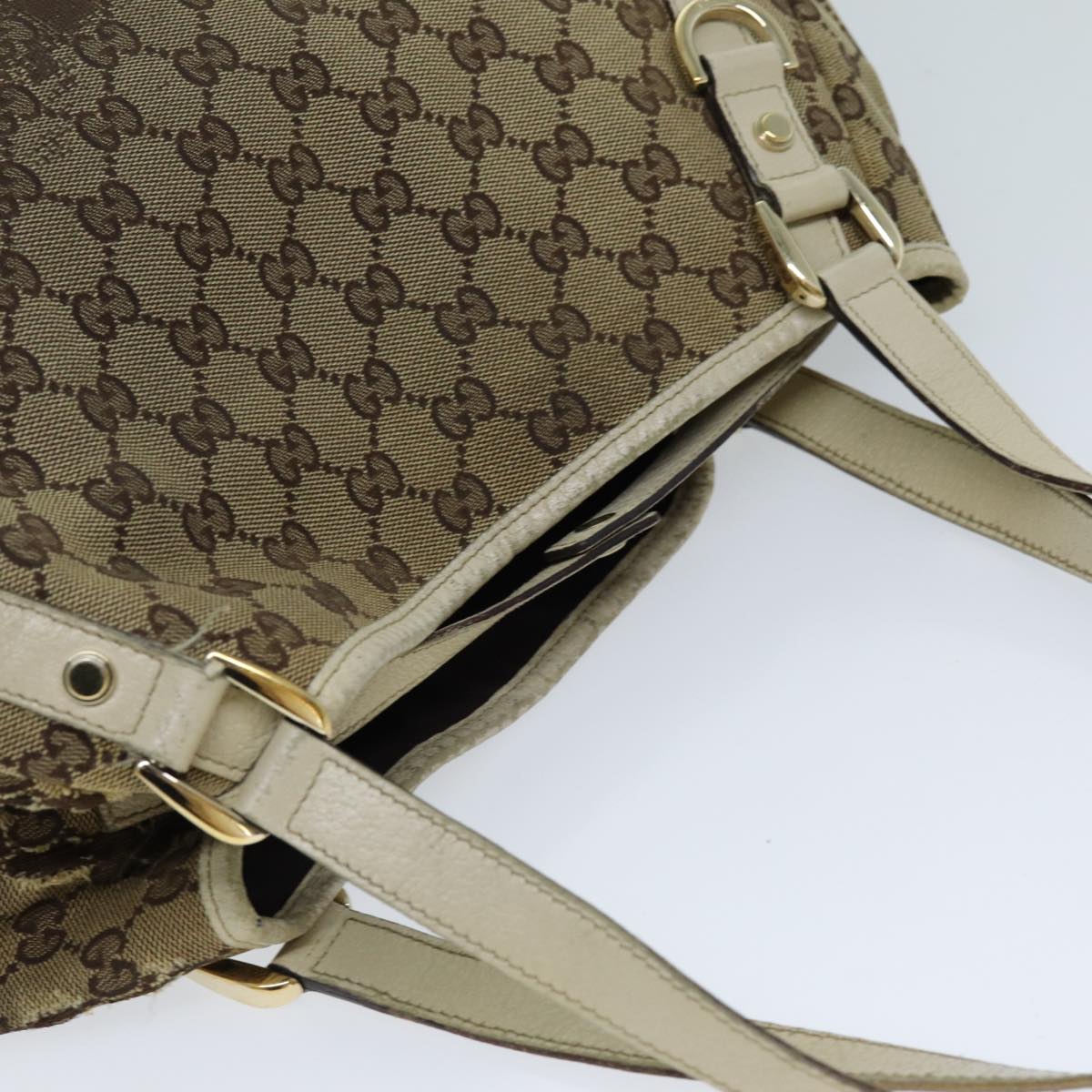GUCCI GG Canvas Tote Bag Beige 130736 73364