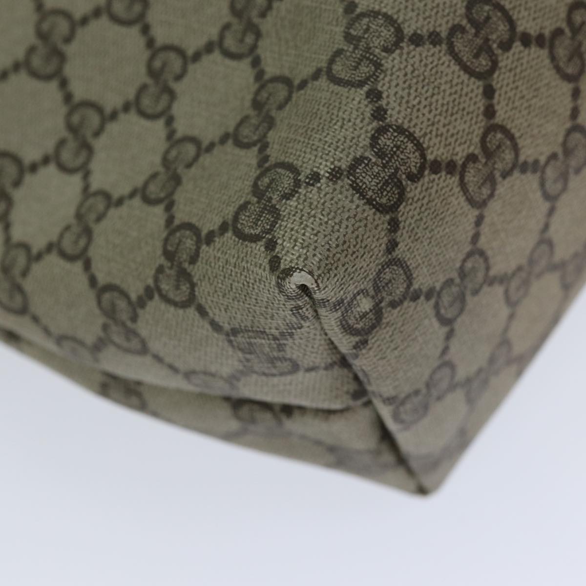 GUCCI GG Supreme Web Sherry Line Tote Bag Beige Red Green 39 02 003 73367