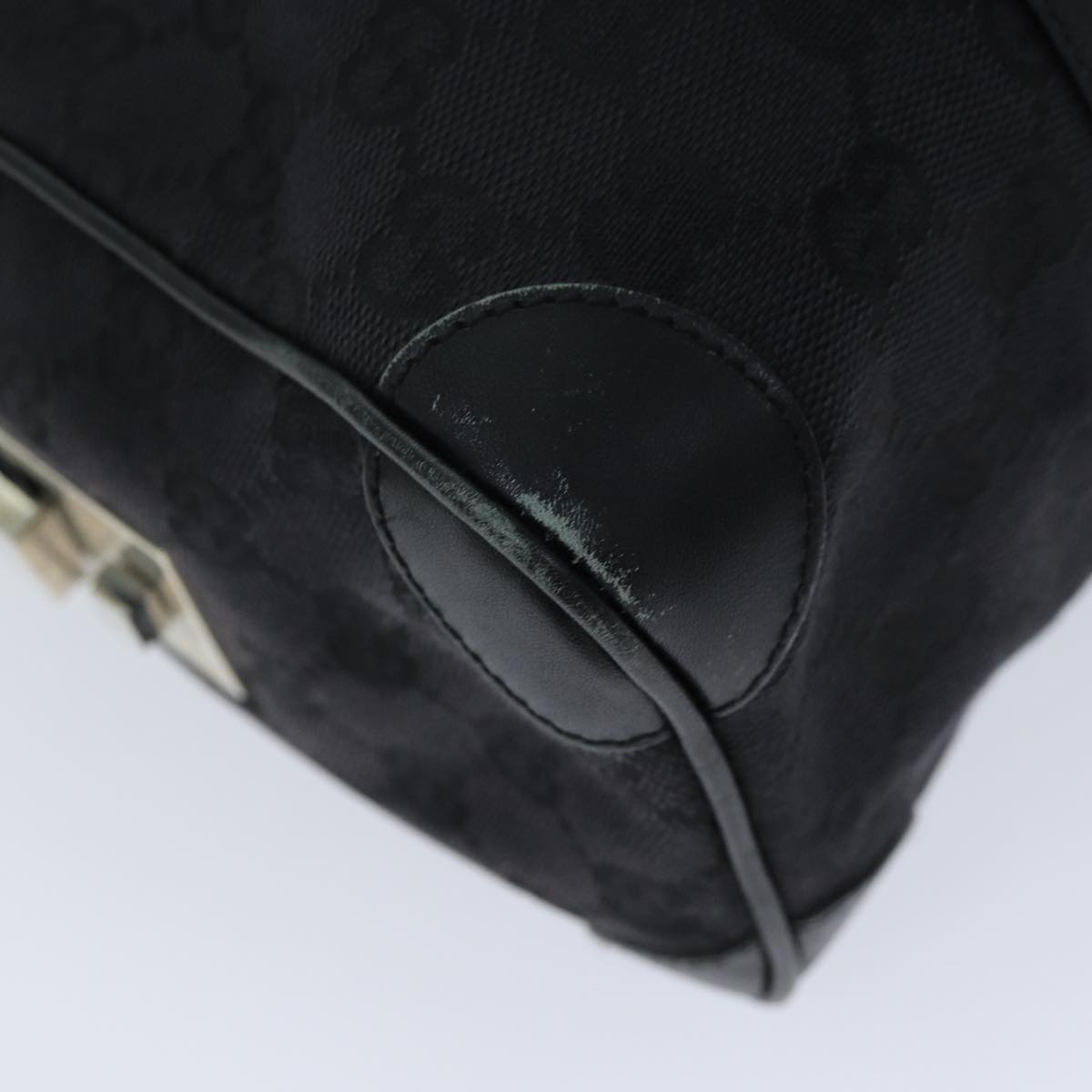 GUCCI GG Canvas Sherry Line Hand Bag White Black 000 0851 73370